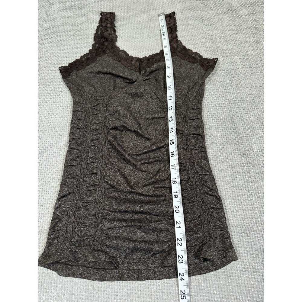M Rena Cami Womens O/S Tank Top Lace Trim Coquette Bella Swan Y2K Made in USA - Picture 5 of 8